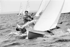 Yacht racing in Öresund between Sweden and Denmark, 1965. Creator: Unknown