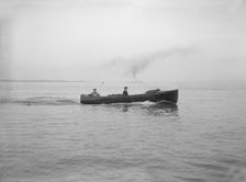 Yacht's motor launch under way, 1914. Creator: Kirk & Sons of Cowes