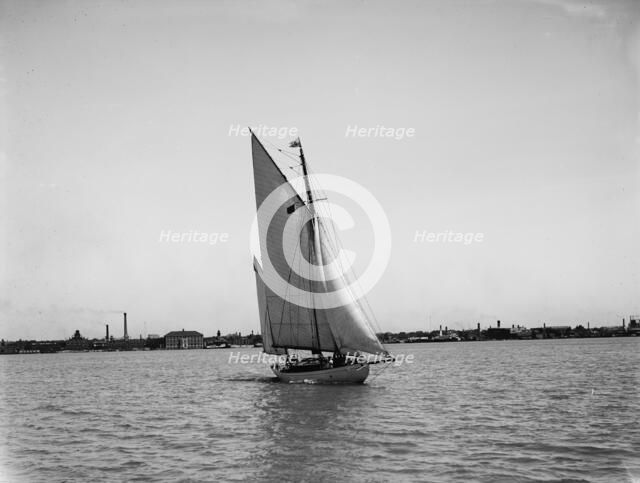 Yacht Vesta, between 1900 and 1905. Creator: Unknown.