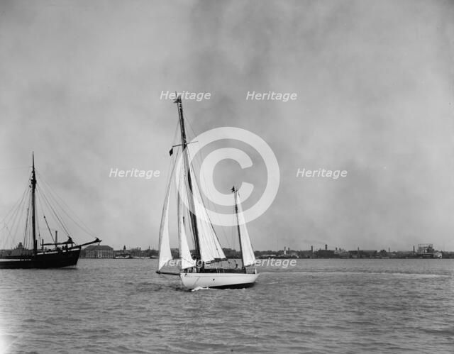 Yacht Vesta, between 1900 and 1905. Creator: Unknown.
