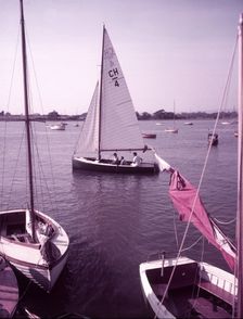 Yachting near Arundel, Sussex, c1955. Creator: Arthur Charles Kirby Ware