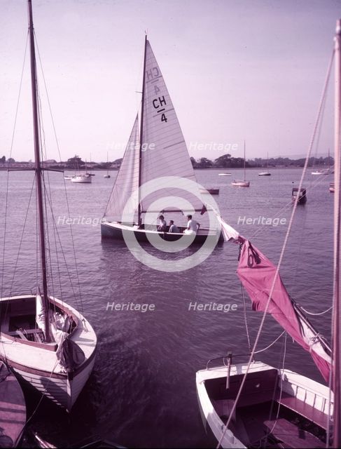 Yachting near Arundel, Sussex, c1955. Creator: Arthur Charles Kirby Ware.
