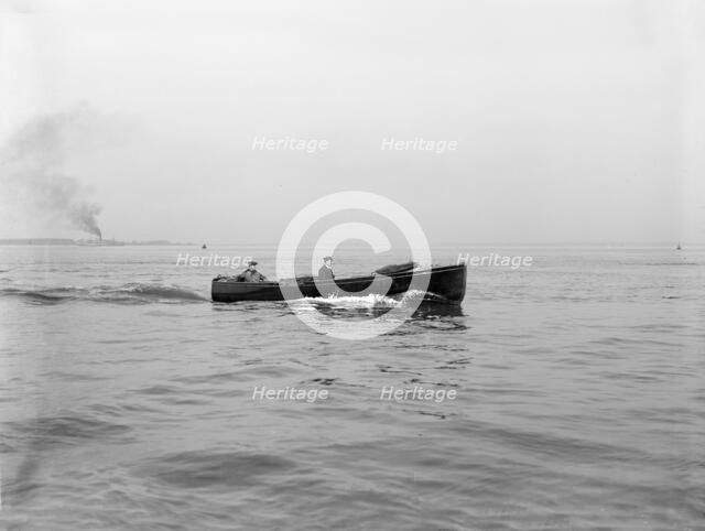 Yacht's motor launch, 1914. Creator: Kirk & Sons of Cowes.