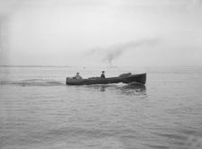 Yacht's motor launch under way, 1914. Creator: Kirk & Sons of Cowes
