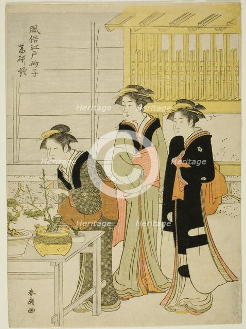 Yagenbori, from the series "Fashionable Sands of Edo (Fuzoku Edo sunago)", c. 1780/1801. Creator: Katsukawa Shuncho.
