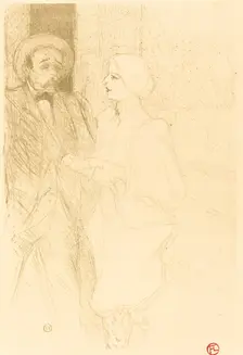 Yahne and Mayer in "L'age difficile" (Yahne et Mayer dans "L'age difficile"), 1895. Creator: Henri de Toulouse-Lautrec