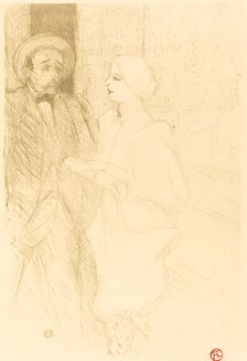 Yahne and Mayer in "L'age difficile" (Yahne et Mayer dans "L'age difficile"), 1895. Creator: Henri de Toulouse-Lautrec