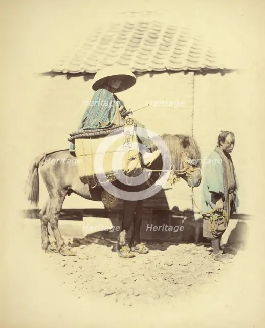 Yakonin Traveling on the Tokaido, 1866-1867. Creator: Felice Beato.