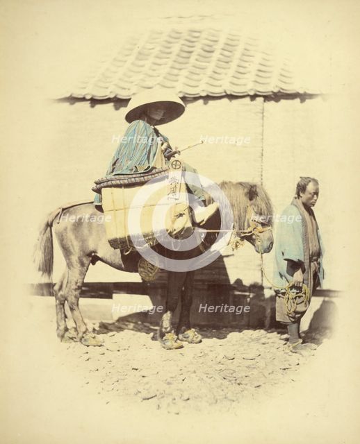 Yakonin Traveling on the Tokaido, 1866-1867. Creator: Felice Beato.