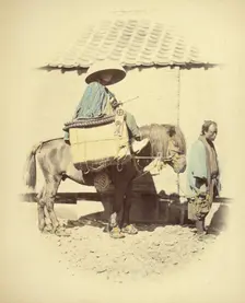 Yakonin Traveling on the Tokaido, 1866-1867. Creator: Felice Beato