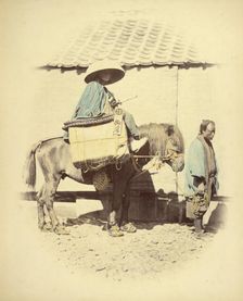 Yakonin Traveling on the Tokaido, 1866-1867. Creator: Felice Beato