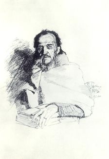Yakov Polonsky, Russian poet, 1896. Artist: Il'ya Repin