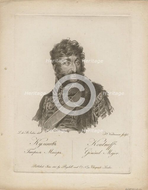 Yakov Petrovich Kulnev (1763-1812), 1813. Artist: Vendramini, Francesco (1780-1856)