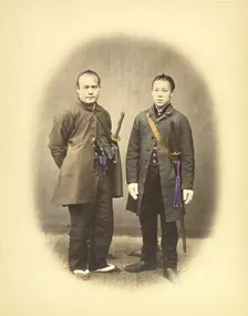 Yakunins in Semi-Foreign Costume, about 1868. Creator: Felice Beato