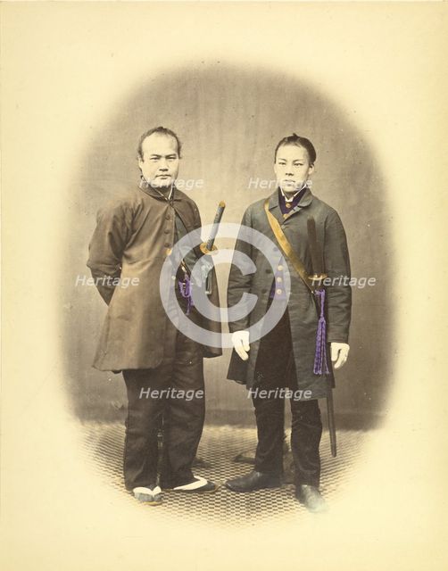 Yakunins in Semi-Foreign Costume, about 1868. Creator: Felice Beato.