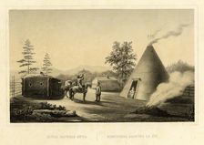 Yakut Summer Yurts, 1856. Creator: Ivan Dem'ianovich Bulychev