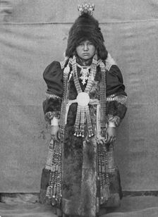 Yakut woman in festive attire, 1890. Creator: Unknown