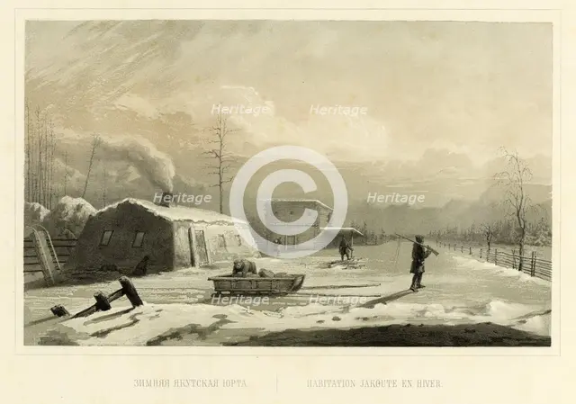 Yakut Winter Yurt, 1856. Creator: Ivan Dem'ianovich Bulychev.