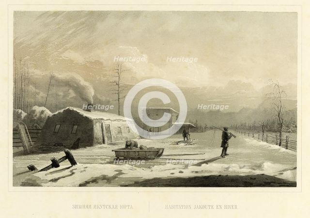 Yakut Winter Yurt, 1856. Creator: Ivan Dem'ianovich Bulychev.