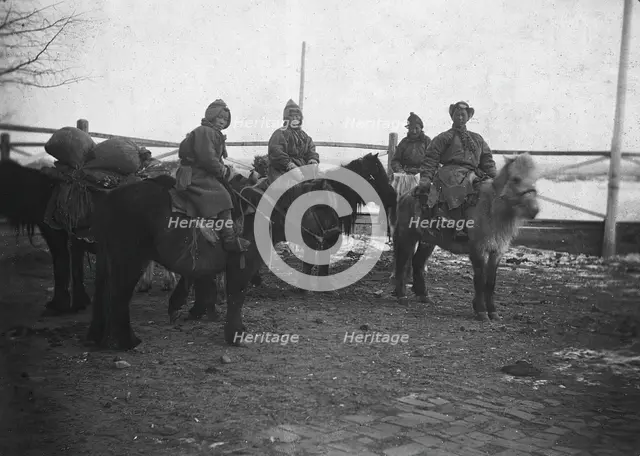 Yakuts on horses, 1890. Creator: Unknown.