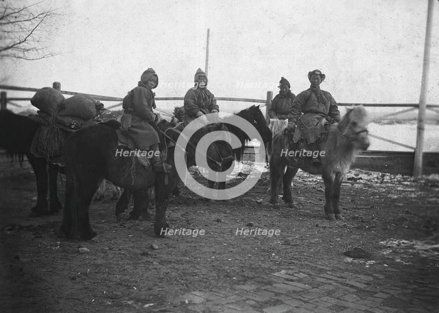 Yakuts on horses, 1890. Creator: Unknown.
