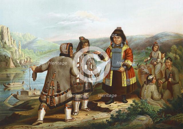 Yakuts at the Lena River, Siberia, Russia, 1862.  Artist: Anon