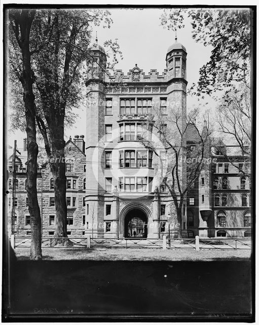 Yale College, Phelps Hall and gateway, c1901. Creator: Unknown.