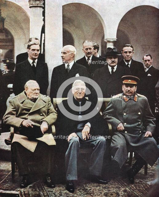 Yalta Conference of Allied leaders, World War II, 4-11 February 1945. Artist: Unknown
