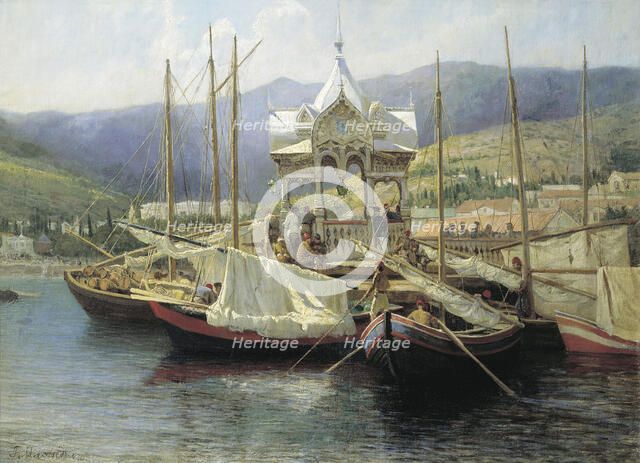Yalta Harbour', 1890. Creator: Myasoedov, Grigori Grigoryevich (1834-1911).