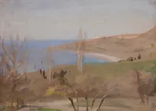Yalta (Spring-Poplars), 1906. Creator: Jan Ciaglinski