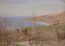 Yalta (Spring-Poplars), 1906. Creator: Jan Ciaglinski