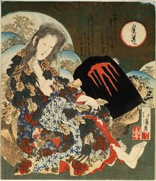 Yama-uba with Kintaro 1840s. Artist: Totoya Hokkei
