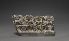 Yama as Dharma, the Judge of the Deceased with His Consorts (minature stele), 800s. Creator: Unknown