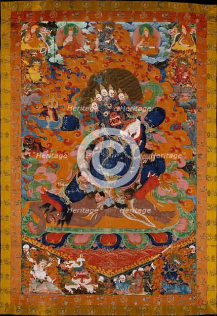 Yamantaka, Destroyer of the God of Death, early 18th century. Creator: Unknown.