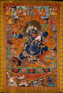 Yamantaka, Destroyer of the God of Death, early 18th century. Creator: Unknown