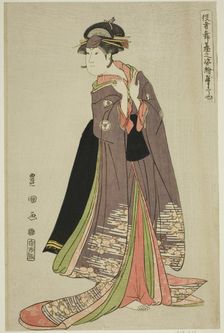 Yamatoya: Iwai Hanshiro IV as Katanaya Ohana, from the series "Portraits of Actors on..., 1794. Creator: Utagawa Toyokuni I