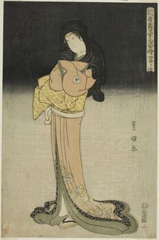 Yamatoya Iwai Hanshiro IV as Kikusui in the play "Matsuwa Misao Onna Kusunoki," from the s..., 1794. Creator: Utagawa Toyokuni I