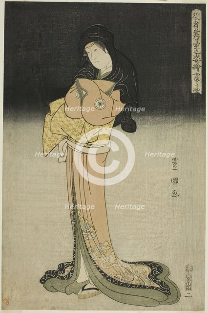 Yamatoya Iwai Hanshiro IV as Kikusui in the play "Matsuwa Misao Onna Kusunoki," from the s..., 1794. Creator: Utagawa Toyokuni I.