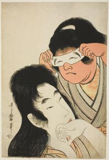 Yamauba with Kintaro Holding a Toy Mask, Japan, c. 1801/04. Creator: Kitagawa Utamaro