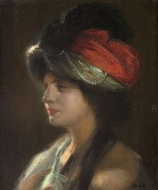 Yamila in a turban, 1907. Creator: Joseph Marius Avy
