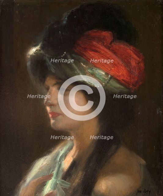 Yamila in a turban, 1907. Creator: Joseph Marius Avy.