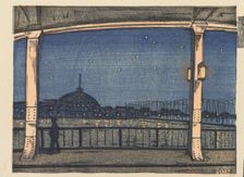 Yanagibashi Bridge, 1929. Creator: Sakuichi Fukazawa
