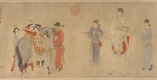 Yang Guifei Mounting a Horse, Emperor Xuanzong on horseback