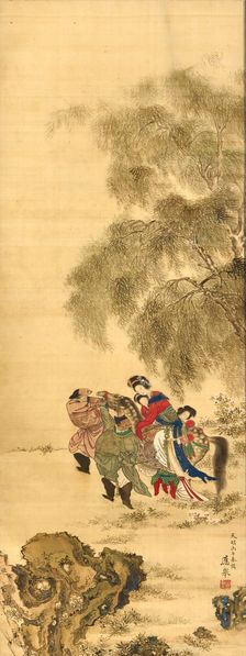 Yang Guifei Mounting a Horse, Mid of the 19th century