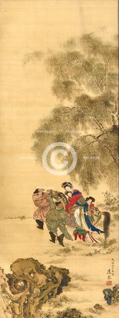 Yang Guifei Mounting a Horse, Mid of the 19th century.