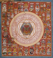 Yantra of the Goddess Pratyangira (recto), Symbol (verso), between c1700 and c1750. Creator: Unknown
