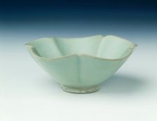 Yaozhou celadon five-lobed bowl, Five Dynasties, China, 10th century. Creator: Unknown