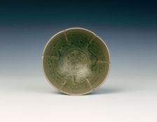 Yaozhou celadon six-lobed bowl, early Jin dynasty, second quarter of 12th century