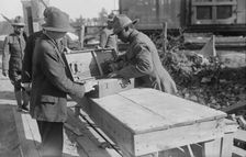 Yaphank, examining packages, 11 Sept 1917. Creator: Bain News Service