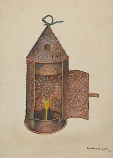 Yard Lantern, 1937. Creator: Dorothea A. Farrington